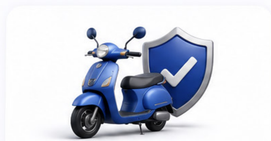 2 Wheeler Bike Insurance 3D Illustration