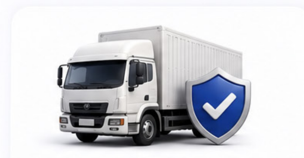 Commercial Vehicle Insurance 3D Illustration